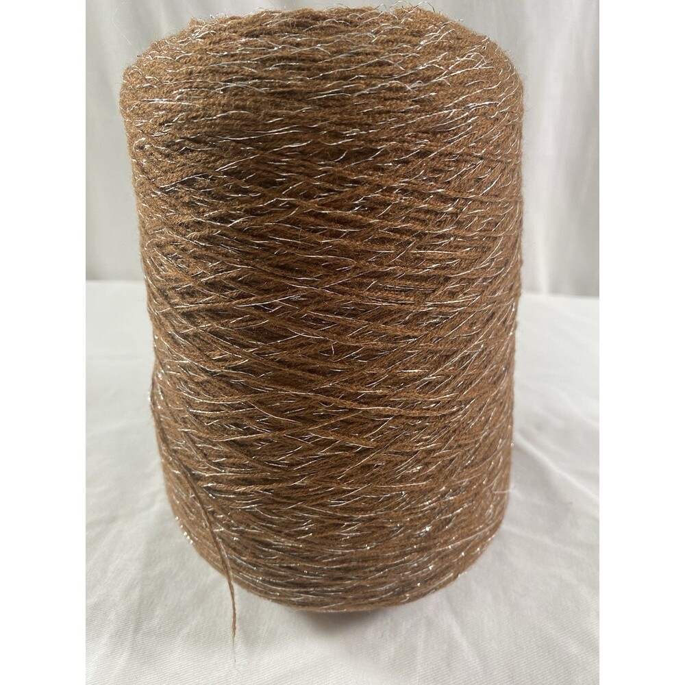 Cone Yarn Spool Yarn Brown Sliver Glitter Net Weight 450g #841